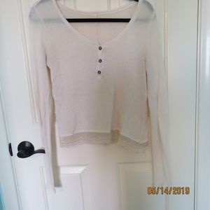 Cream Long Sleeve Top